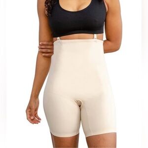 Elegant High-Waisted Cream Women's Shorts